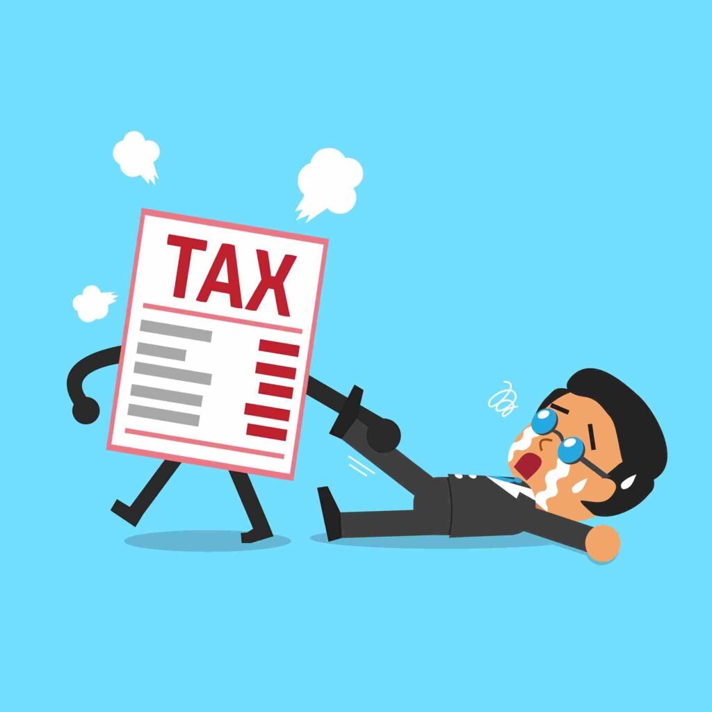 Cartoon_tax_letter_dragging_businessman